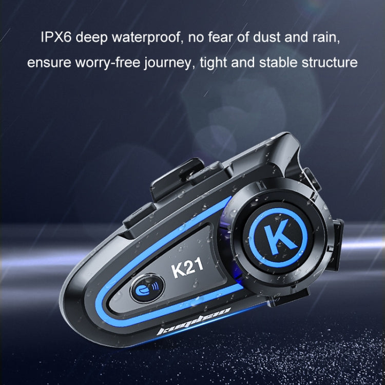 KUQIBAO Motorcycle Helmet Long-lasting Waterproof Bluetooth-compatible Headset with Light