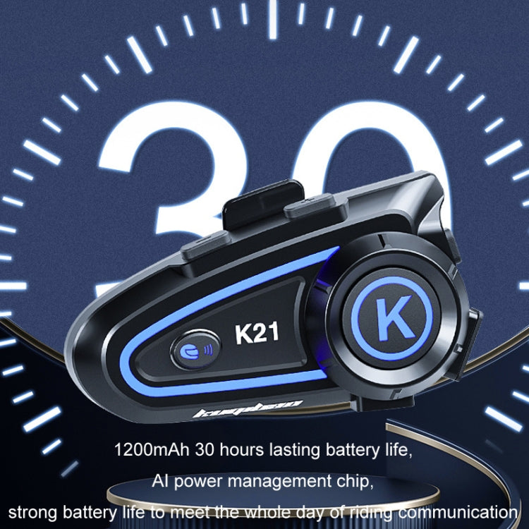 KUQIBAO Motorcycle Helmet Long-lasting Waterproof Bluetooth-compatible Headset with Light