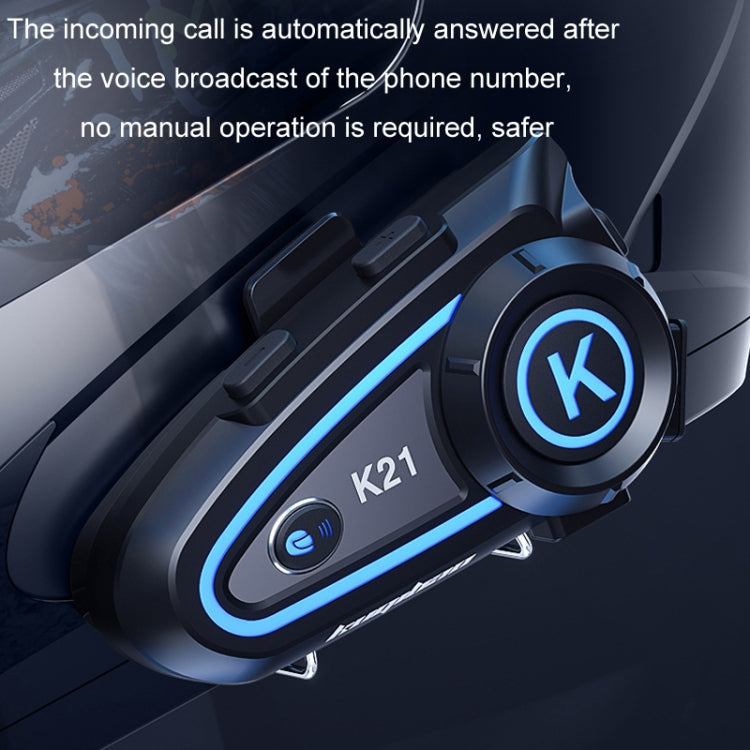 KUQIBAO Motorcycle Helmet Long-lasting Waterproof Bluetooth-compatible Headset with Light