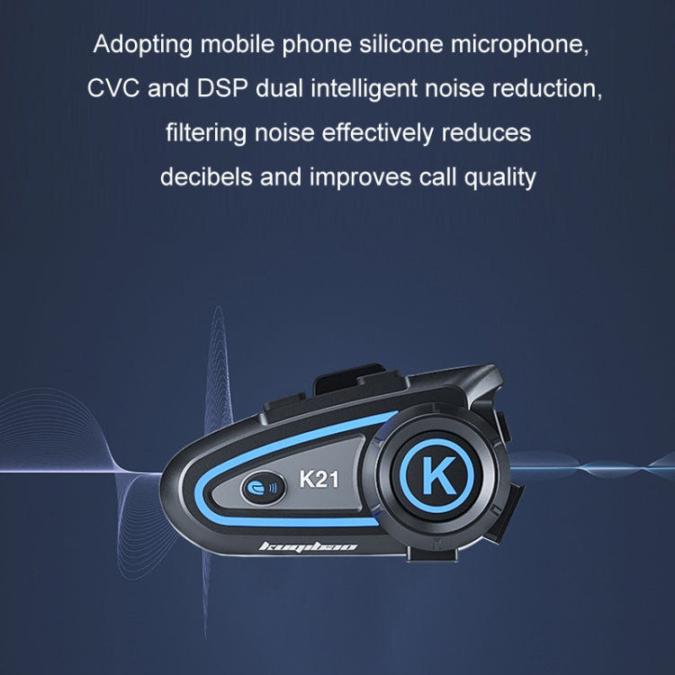 KUQIBAO Motorcycle Helmet Long-lasting Waterproof Bluetooth-compatible Headset with Light