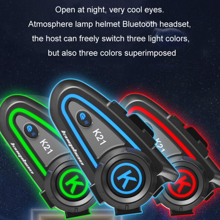 KUQIBAO Motorcycle Helmet Long-lasting Waterproof Bluetooth-compatible Headset with Light