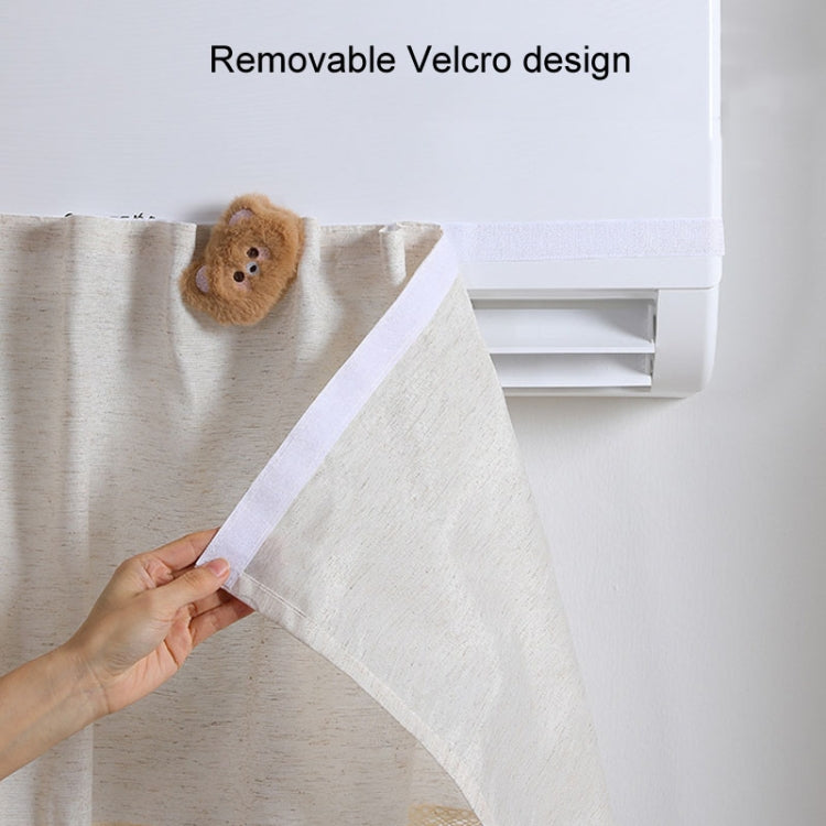 Air Conditioner Windshield Anti-Direct Blow Baby Windshield Curtain Dust Cover, Model: Vertical White Rabbit