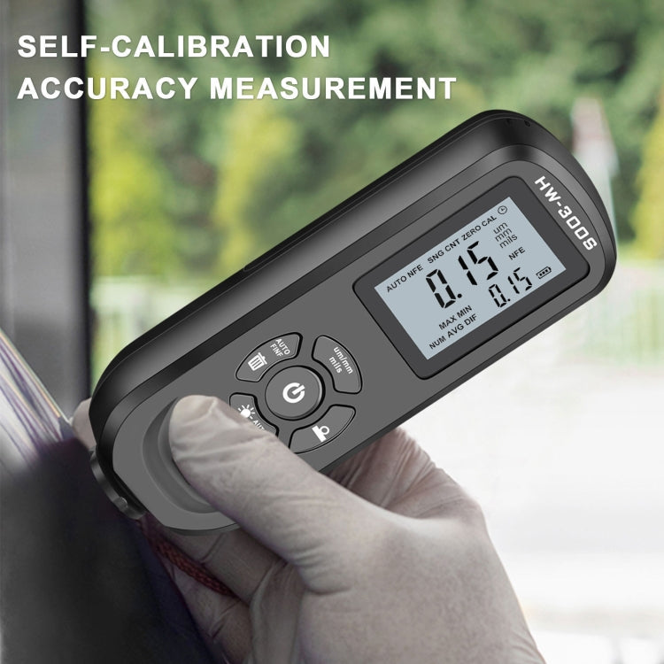 HW-300S High Precision Coating Thickness Gauge Anti-skid Paint Film Gauge