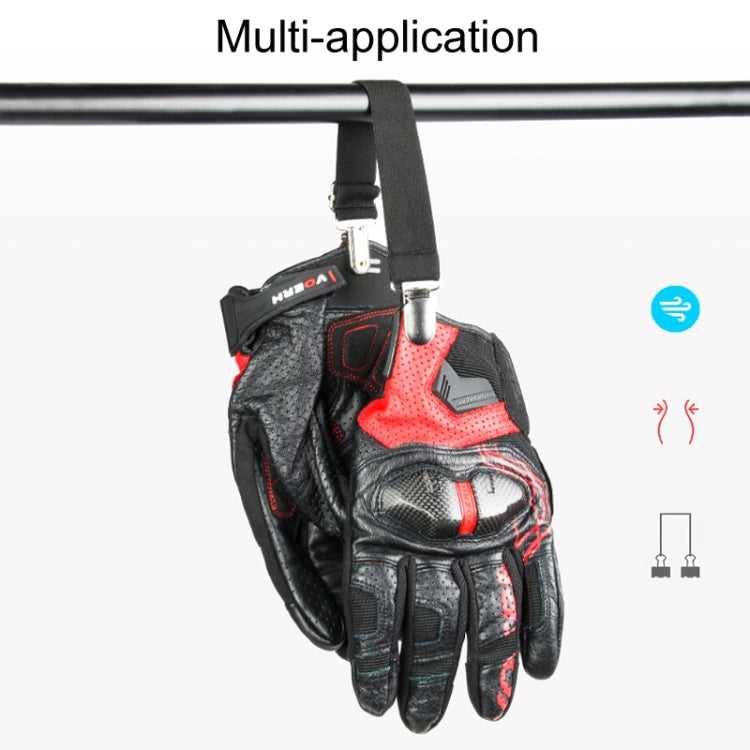 1pair Motorcycle Pant Leg Holder Multifunctional Portable Outdoor Riding Windproof Clip - Black