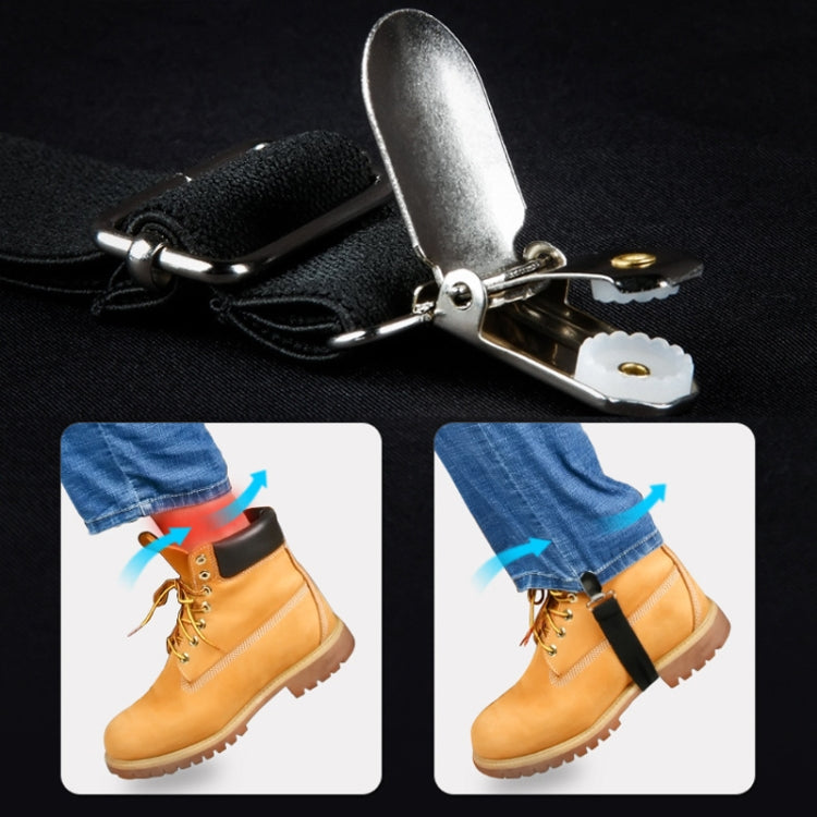 1pair Motorcycle Pant Leg Holder Multifunctional Portable Outdoor Riding Windproof Clip - Black