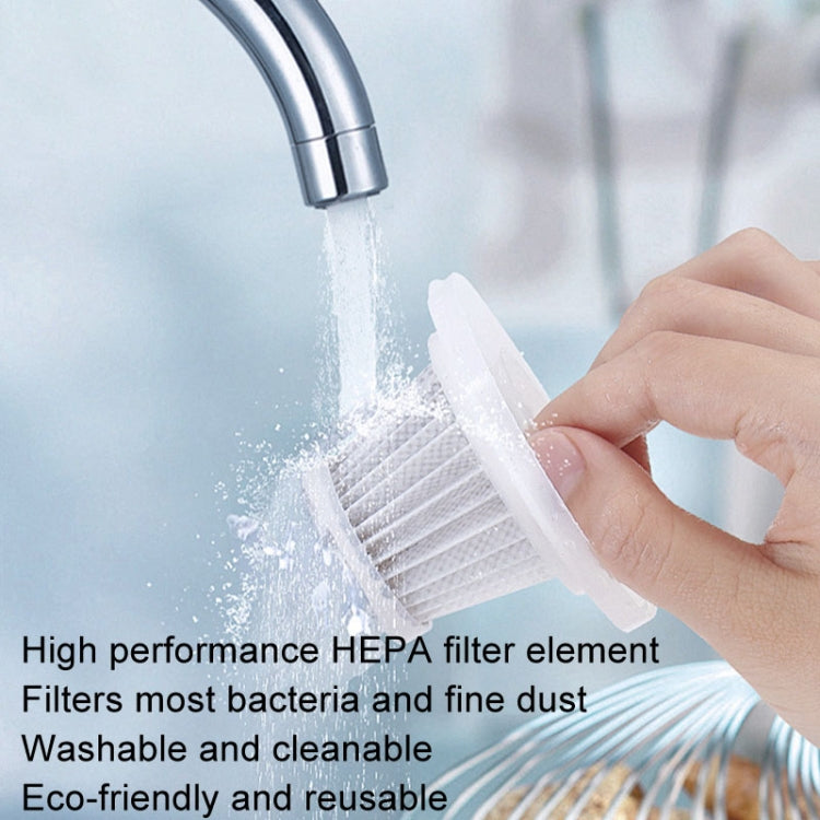 Wireless Charging Car Vacuum Cleaner Mini Handheld High Power Wet and Dry Vacuum Cleaner, Color: Blue