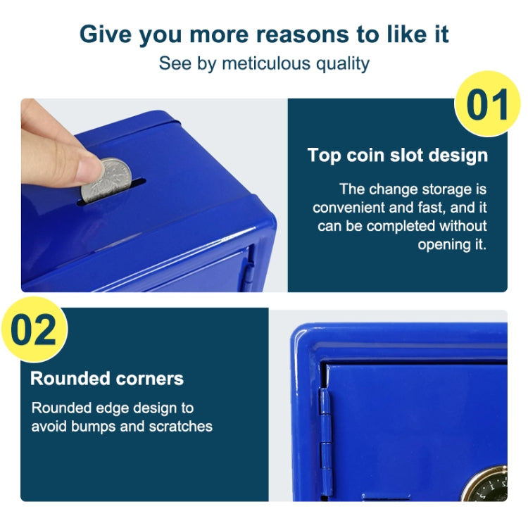 2 PCS Creative Piggy Bank Password Money Box Cash Coins Saving Box(Red)