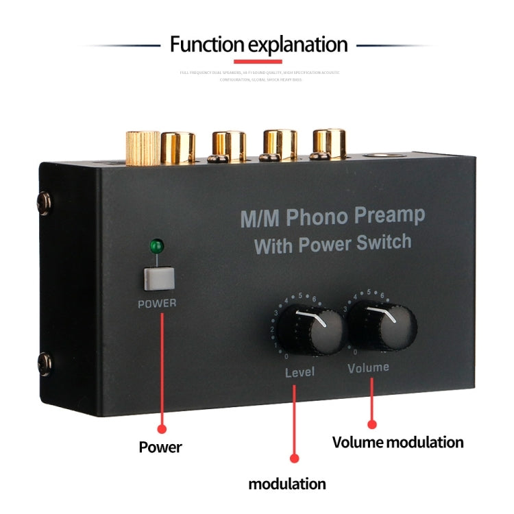 Vinyl Record Player Preamplifier, EU Plug - PP500