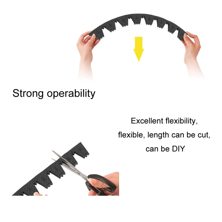 8pcs /Set Car Bumper Serrated Anti-collision Plate Decoration