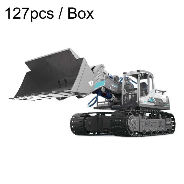 Children Science Education Building Block Toys Hydraulic Mechanical Engineering Vehicle, Model: Bulldozer