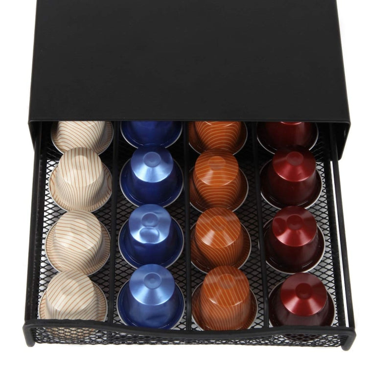 For Small Nespresso OASISWJ Drawer Type 40pcs Coffee Capsule Holder - Black