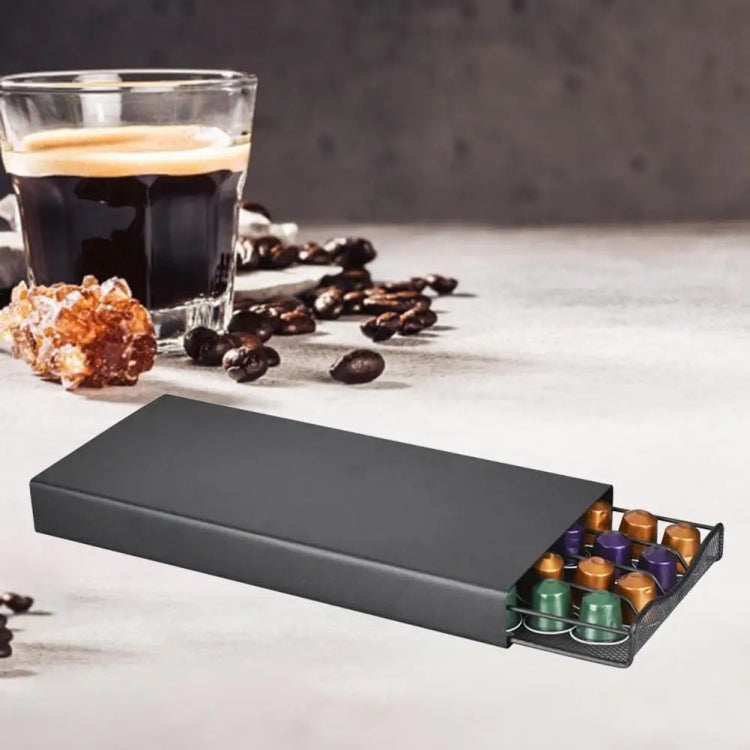 For Small Nespresso OASISWJ Drawer Type 40pcs Coffee Capsule Holder - Black