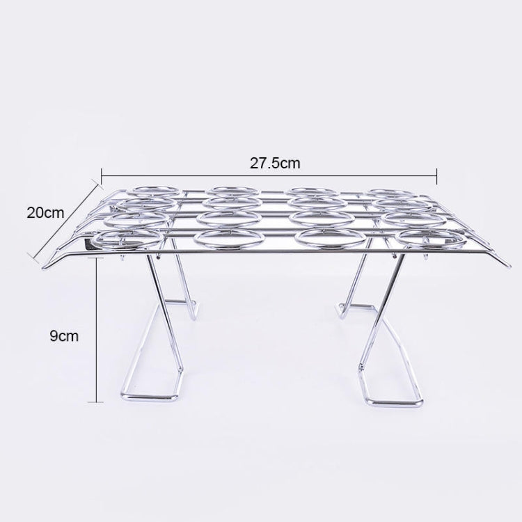 OASISWJ Baking Tools Oven Pie Net Cone Shell Rack Ice Cream Display Storage Shelf - Foldable 16 Holes