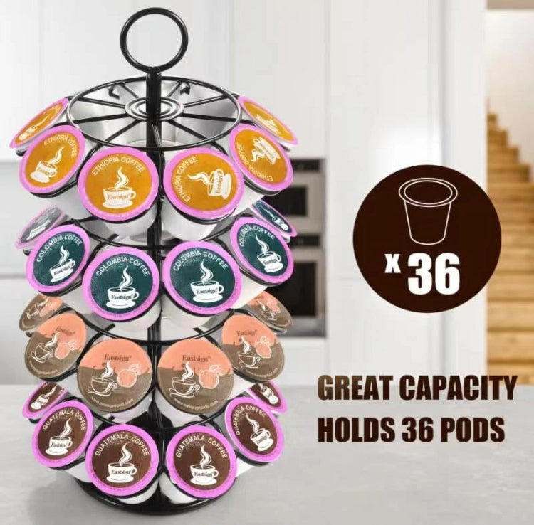For K-CUP / Dolce Gusto OASISWJ 36pcs Assembled Rotating Coffee Capsule Holder - 4 Layers