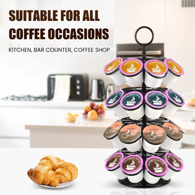 For K-CUP / Dolce Gusto OASISWJ 36pcs Assembled Rotating Coffee Capsule Holder - 4 Layers