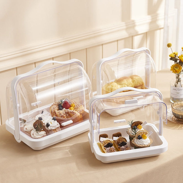 Portable Multi-function Transparent Storage Box Bread Box Bottle Organizer With Dustproof Lid, Specification: Small