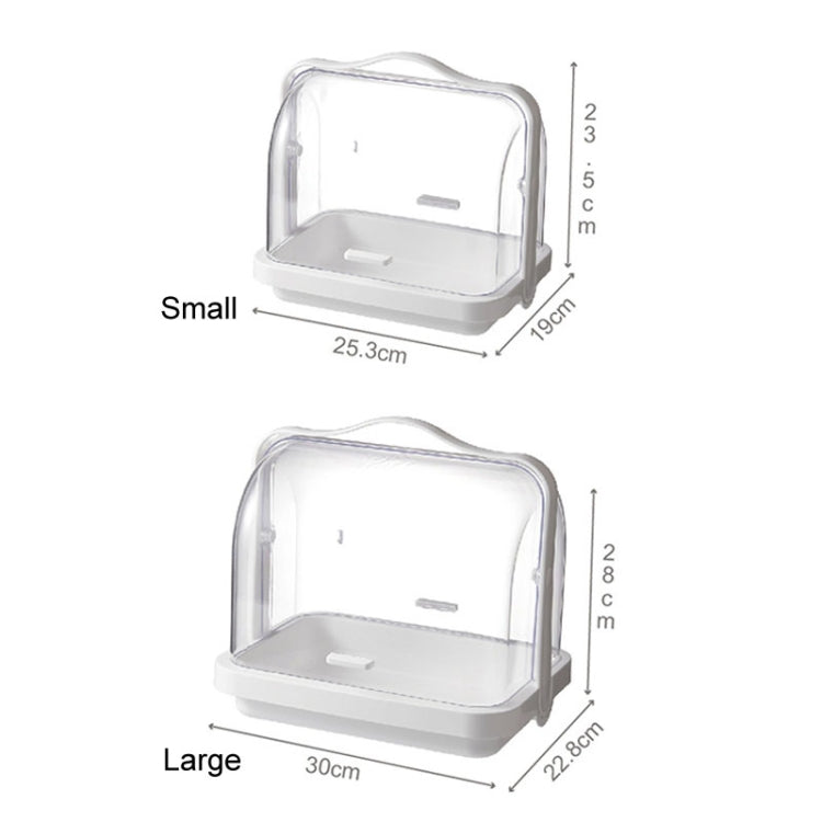 Portable Multi-function Transparent Storage Box Bread Box Bottle Organizer With Dustproof Lid, Specification: Large
