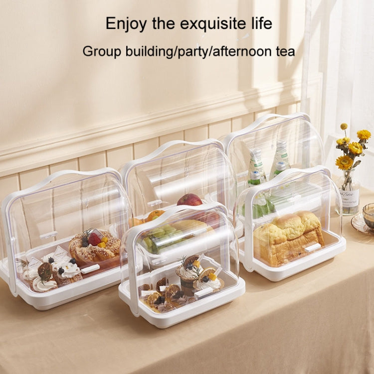 Portable Multi-function Transparent Storage Box Bread Box Bottle Organizer With Dustproof Lid, Specification: Small