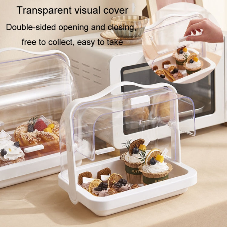 Portable Multi-function Transparent Storage Box Bread Box Bottle Organizer With Dustproof Lid, Specification: Large