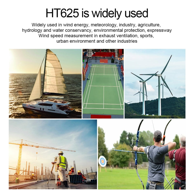 HABOTEST Handheld High-Precision Digital Anemometer With USB - HT625B