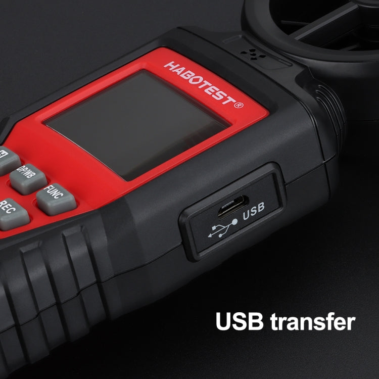 HABOTEST Handheld High-Precision Digital Anemometer With USB - HT625B
