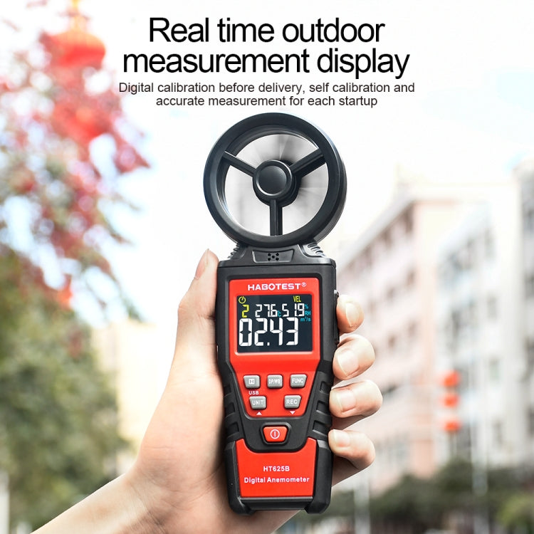 HABOTEST Handheld High-Precision Digital Anemometer With USB - HT625B