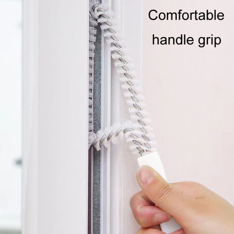 Multipurpose Window Trough Cleaning Tool Household Kitchen Stovetop Crevice Brush - White