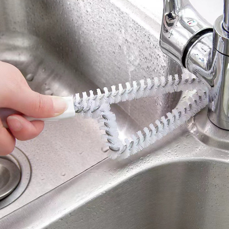 Multipurpose Window Trough Cleaning Tool Household Kitchen Stovetop Crevice Brush - White