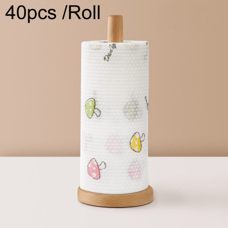 40pcs /Roll Thickened Disposable Dishwashing Cloth Rag Wet And Dry Oil-absorbing Kitchen Paper