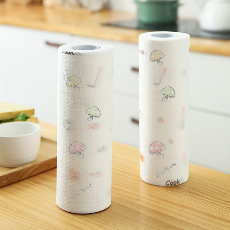 40pcs /Roll Thickened Disposable Dishwashing Cloth Rag Wet And Dry Oil-absorbing Kitchen Paper