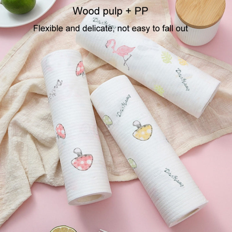 25pcs /Roll Thickened Disposable Dishwashing Cloth Rag Wet And Dry Oil-absorbing Kitchen Paper