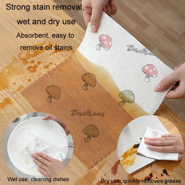 25pcs /Roll Thickened Disposable Dishwashing Cloth Rag Wet And Dry Oil-absorbing Kitchen Paper