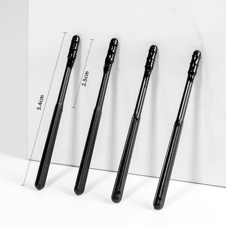 20pcs /box Spiral Sticky Ear Cleaning Cotton Swab Disposable Ear Cleaning Spoon - Black