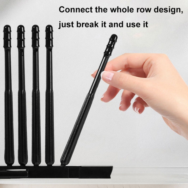20pcs /box Spiral Sticky Ear Cleaning Cotton Swab Disposable Ear Cleaning Spoon - Black
