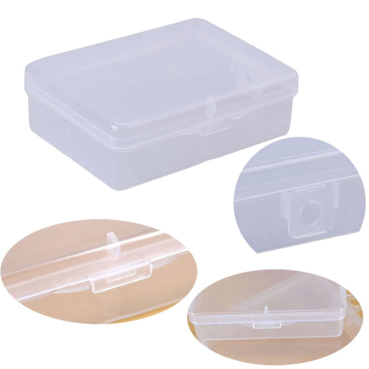10pcs Rectangle Plastic Transparent Storage Box With Lid Dustproof Earring Ring Jewelry Storage Box, Size: 6.7x4.9x2.3cm