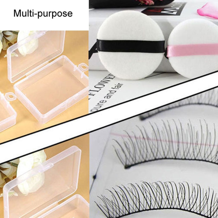 10pcs Rectangle Plastic Transparent Storage Box With Lid Dustproof Earring Ring Jewelry Storage Box, Size: 6.7x4.9x2.3cm
