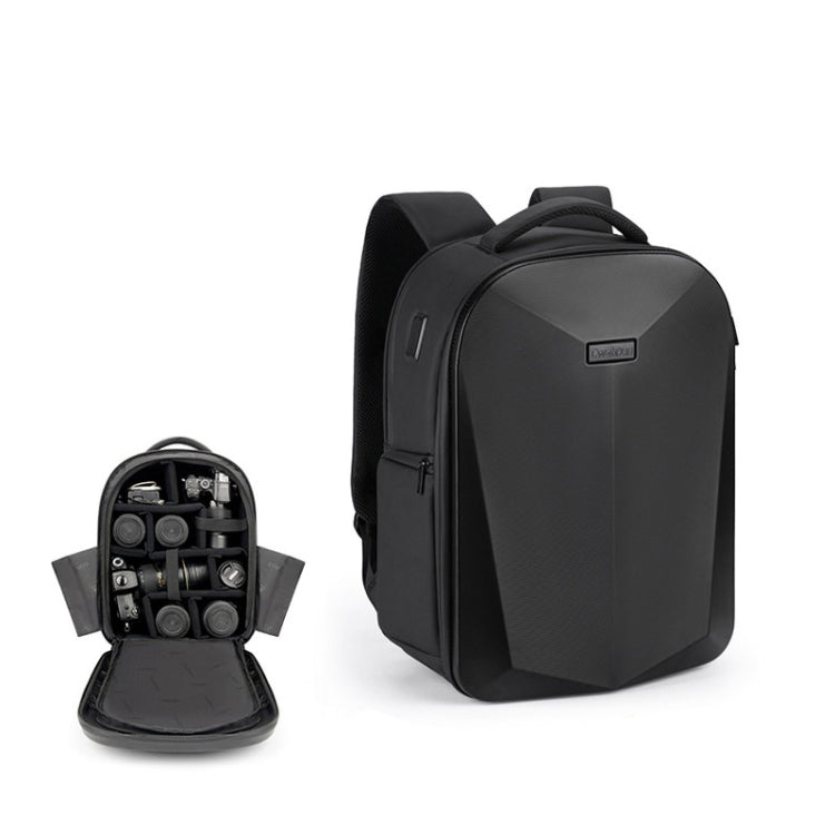 Cwatcun D108 Large Hard Shell Shoulder Camera Bag Waterproof Shockproof Photography Pack
