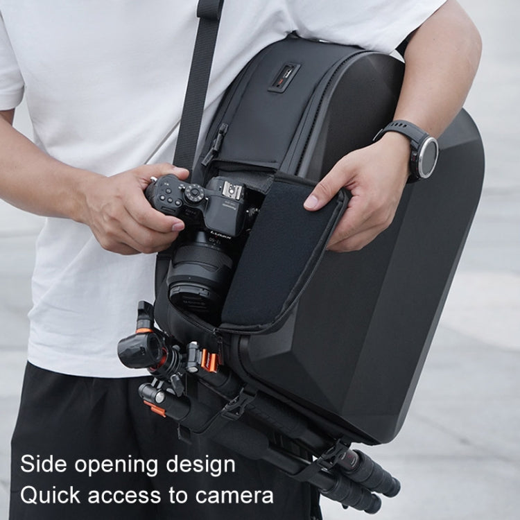 Cwatcun D108 Large Hard Shell Shoulder Camera Bag Waterproof Shockproof Photography Pack