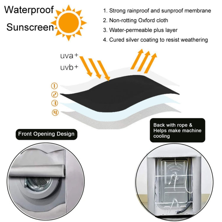 420D Roller Boiler Washing Machine Dustproof Cover Waterproof Sunproof Cover Cloth, Size: 60x53x85cm