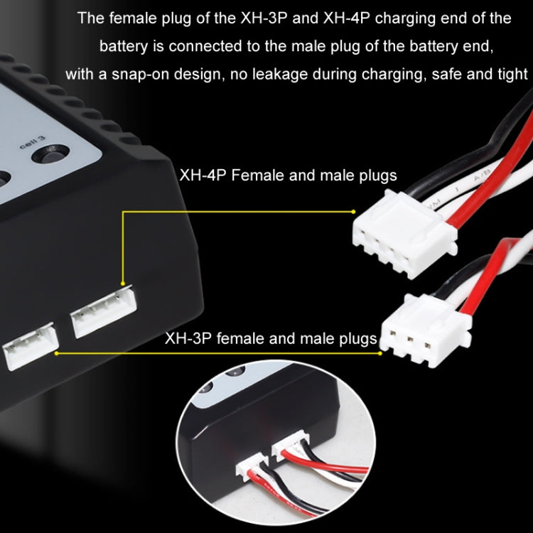 ImaxRC 7.4V/11.1V 2S/3S Model Aircraft Drone Lithium Battery Intelligent Balance Charger - US Plug