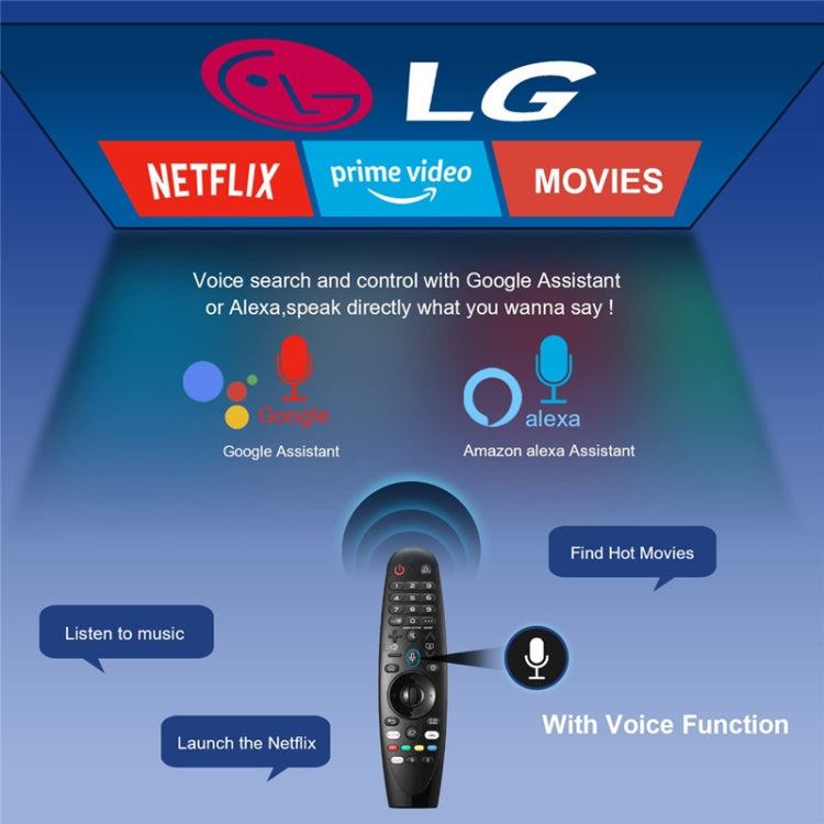 For LG TV Bluetooth Handheld Infrared Voice Multi-Function Remote Control - AKB75855501