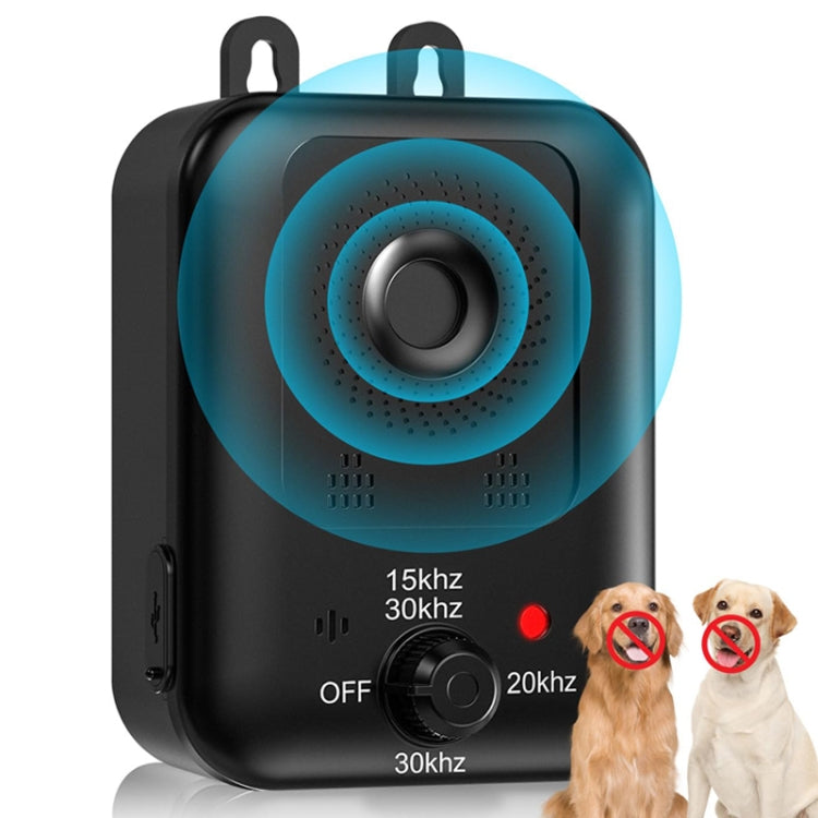 Non-Shock Dog Barking Deterrent Device Ultrasonic Bark Stopper Dog Repeller - Black