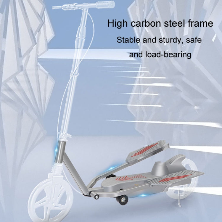 Adult Scooter Two-wheel Mobility Scooter Double Wing Pedal Bike, Model: Folding Silver