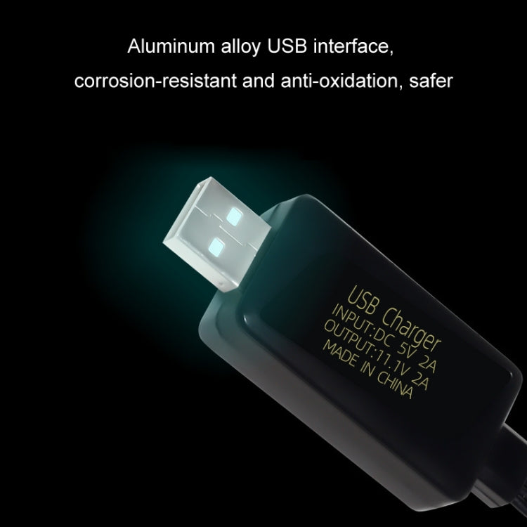 11.1V 2A 3S Lithium Battery USB Charger With Light - 4 Pin Plug