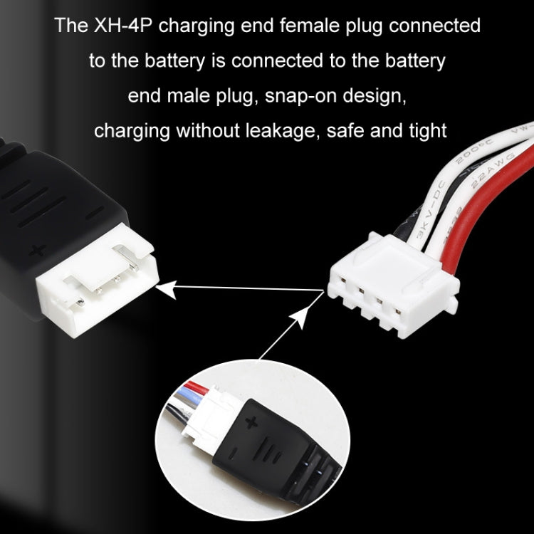 11.1V 2A 3S Lithium Battery USB Charger With Light - 4 Pin Plug