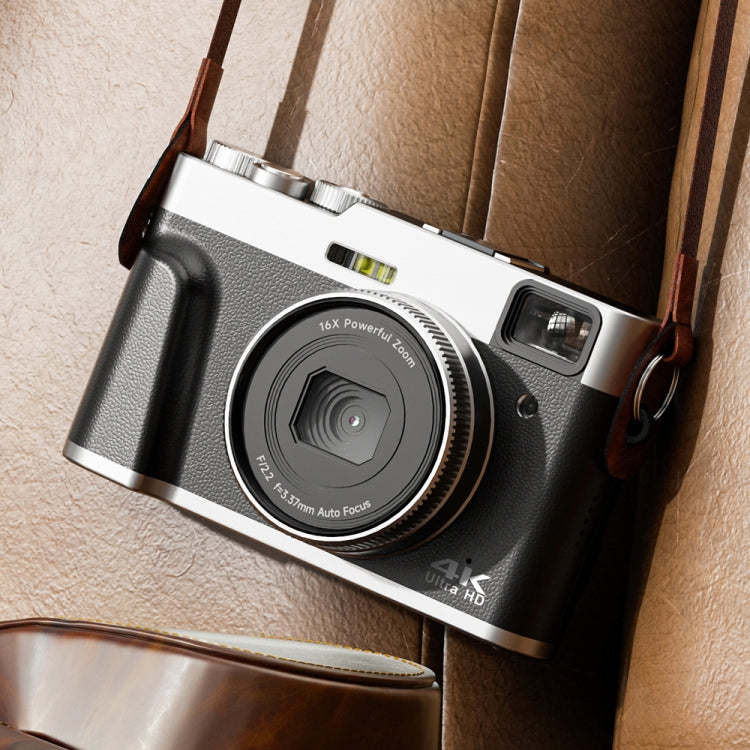 DC202L 2.8-Inch 4K HD 16X Zoom Photography Digital Camera Home SLR Camera, Color: Brown UK Plug