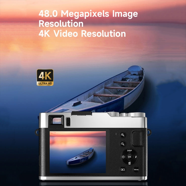 DC202L 2.8-Inch 4K HD 16X Zoom Photography Digital Camera Home SLR Camera, Color: Brown EU Plug