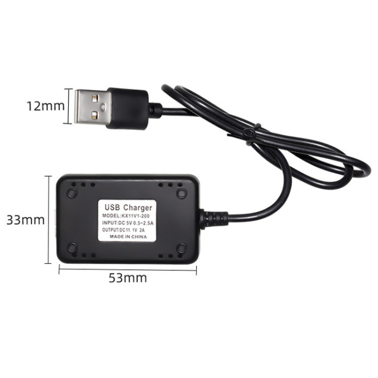 11.1V 2A 3S Output Protection Lithium Battery USB Charger With Light - XH/4P Plug
