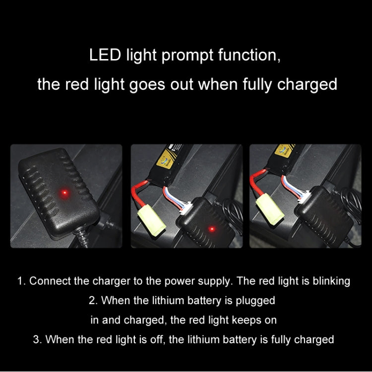 11.1V 2A 3S Output Protection Lithium Battery USB Charger With Light - XH/4P Plug