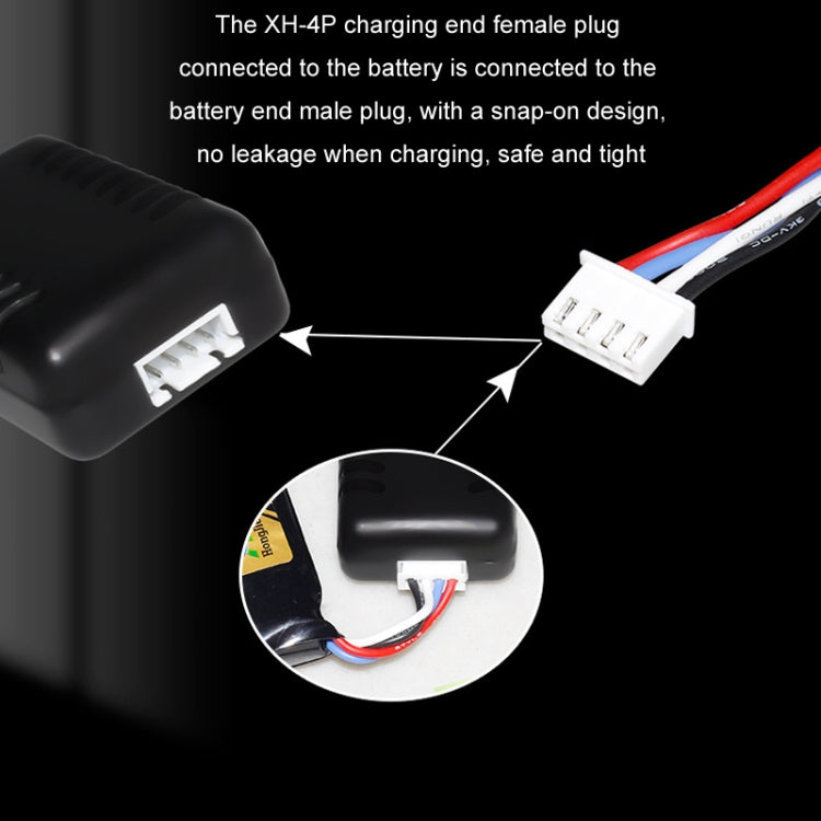 11.1V 2A 3S Output Protection Lithium Battery USB Charger With Light - XH/4P Plug